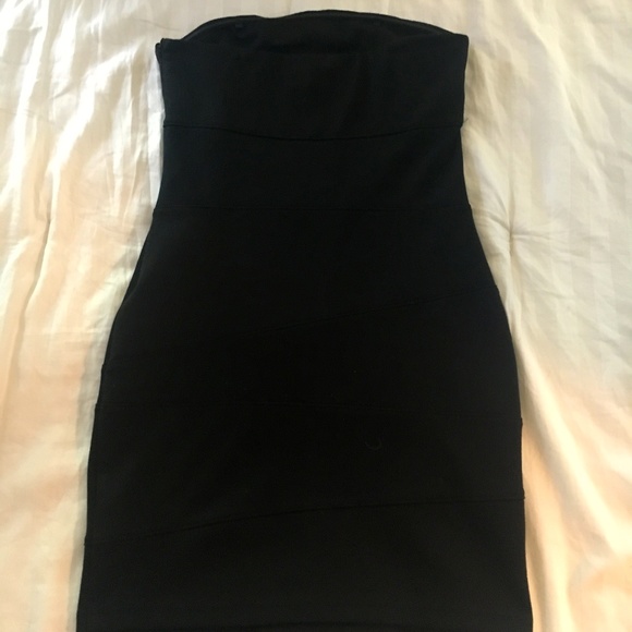 XXI Black Body Con Strapless Dress - Picture 4 of 8